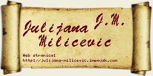 Julijana Milićević vizit kartica